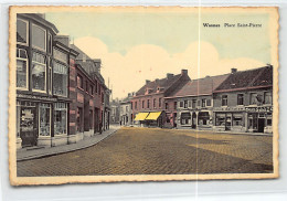 Belgique - WASMES (Hainaut) Place Saint-Pierre - Magasin Louis Delhaize - Fabrique De Liqueurs - Café - Au Lion Blanc - Autres & Non Classés