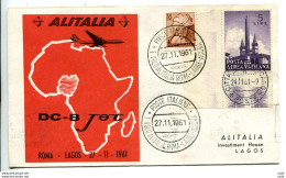 Alitalia Primo Volo Roma/Lagos Del 27.11.61 - Airmail
