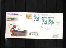 South Korea 1988 Olympic Games Seoul - Olympia Park Swimming Hall Interesting Registered Letter - Verano 1988: Seúl