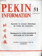 Pékin Information N°51 22 Décembre 1975 - La Chine Lance Avec Succès Un Nouveau Satellite Artificiel De La Terre - Assim - Otras Revistas