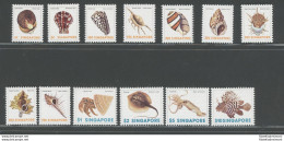 1977 SINGAPORE, Yvert And Tellier N. 262-74, Conchiglie - Crostacei - Pesci - 13 Valori - MNH** - Fishes