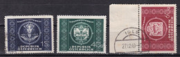 AUSTRIA -1949 - 75 ANNIVERSARIO UPU UNIFICATO NR 779/781 - Gebraucht