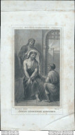Bn17 Antica Incisione Santino Gesu'  Mystere Douloureux - Devotion Images