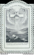 Bm40 Antico Santino Merlettato Holy Card  Vie De Foi Ou Dieu Present Partout - Devotion Images