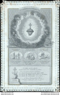 Bm28 Antico Santino Holy Card Merlettato Sacro Cuore Di Gesu' - Images Religieuses