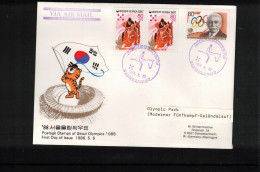 South Korea 1988 Olympic Games Seoul - Olympic Park - Modern Pentathlon Cross-Country Running Interesting Cover - Verano 1988: Seúl