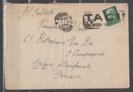 ITALIA 1941 - Lettera Con Annullo Targhetta Taci! - Alessandria          (g9689) - Marcofilie