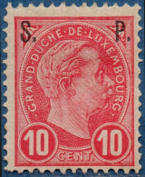 Luxemburg Service 1895 10 C S.P. Overprint MH - Dienstmarken