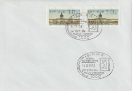 Berlin, 1987, Beleg Mit 2 X ATM Nr. 1, Automatenmarken Mit Ganzen Löchern Oben - Used Stamps