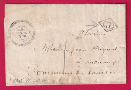 CAD TYPE 22 LAPLEAU CORREZE LOSANGE CD TAXE LOCALE 1 LETTRE - 1801-1848: Précurseurs XIX