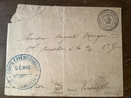 Corps Expéditionnaire De Madagascar Port-Saïd 1895 - Génie - !!! Devant De Lettre Seul - Covers & Documents