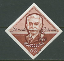 Hungary 1963 Olympic Games, Pierre De Coubertin Stamp Imperf. MNH -scarce- - Ete 1964: Tokyo