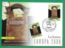 Italien / Italia  2008  Mi.Nr. 3241 , EUROPA CEPT  Der Brief - Maximum Card -  ROMA Filatelico 9.5.2008 - 2008