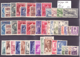 BELGIQUE - TIMBRES NEUFS ** SANS CHARNIERE - TOUS EN BON ETAT  - COTE: 250 € - Colecciones