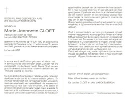 Marie Jeannette Cloet (1910-1993) - Andachtsbilder