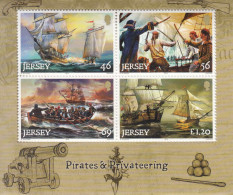 2014 Jersey Pirates Ships Miniature Sheet Of 4 MNH - Jersey