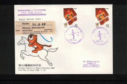 South Korea 1988 Olympic Games Seoul - Seoul Rider's Park - Military Teams Interesting Cover - Sommer 1988: Seoul
