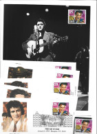 Fascinated Little Topical Collection With Music Topic: Elvis Presley Large Photo (25,5x20 Cm) With The Appropriate Stamp - Musique