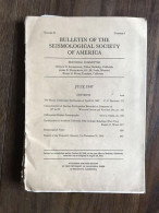 Bulletin Of The Seismological Society Of America - Vol.37 - Number 3 - July 1947 - Andere & Zonder Classificatie