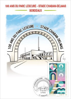 100 Ans Du Parc Lescure Stade Chaban-Delmas Bordeaux 14 Mai 2024 - Timbre Jeux Olymiques 2024 - Cachet Illustré - Bordeaux