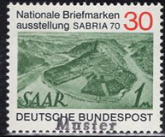 GERMANY(1970) Saar Stamp. MUSTER (specimen) Overprint. Scott No 1017. - Autres & Non Classés