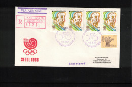 South Korea 1988 Olympic Games Seoul - Cycling Interesting Registered Letter - Zomer 1988: Seoel