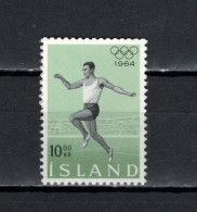 Iceland 1964 Olympic Games Tokyo, Athletics Stamp MNH - Summer 1964: Tokyo