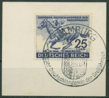 Deutsches Reich 1942 Pferderennen 814 Mit Sonderstempel, Briefstück - Usados