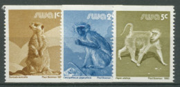 Südwestafrika 1980 Wilde Tiere Erdmännchen Pavian 493/95 Postfrisch - Africa Del Sud-Ovest (1923-1990)
