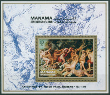 Ajman/Manama 1971 Gemälde Von Paul Peter Rubens Block 100 A Postfrisch (C30194) - Manama