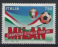 Italy 1994  Fussballmeisterschaft 1993/94 AC Mailand  (o) Mi.2327 - 1991-00: Usati