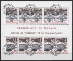Monaco 1988 Europa CEPT Transport Und Kommunikation Block 39 Gestempelt (C91356) - Blocks & Sheetlets