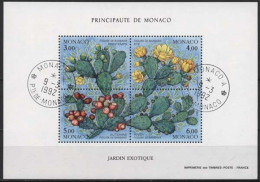 Monaco 1992 Vier Jahreszeiten Feigenkaktus Block 53 Gestempelt (C91329) - Blocks & Kleinbögen