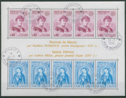 Monaco 1975 Europa CEPT Gemälde Block 8 Gestempelt (C91418) - Blocks & Sheetlets