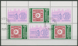 Bulgarien 1988 OLYMPHILEX MiNr.1 Korea 3697 K Gestempelt (C94969) - Blocs-feuillets