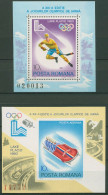 Rumänien 1979 Olympia Lake Placid Eishockey Bob Block 164/65 Postfrisch (C92029) - Blocks & Sheetlets