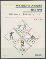 Polen 1964 Olympia Sommerspiele Tokio Block 33 Postfrisch (C93248) - Blokken & Velletjes