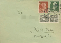 Berlin 1952 Fontane, Menzel Mischfrankatur 94, 95 MiF (X18739) - Brieven En Documenten