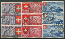 Schweiz 1939 Schweizerische Landesausstellung Zürich 335/43 Gestempelt - Used Stamps