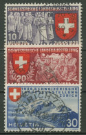 Schweiz 1939 Schweiz. Landesausstellung, Deut. Inschriften 335/37 Gestempelt - Gebraucht