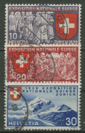 Schweiz 1939 Schweiz. Landesausstellung, Franz. Inschriften 338/40 Gestempelt - Gebraucht