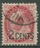 Kanada 1899 Königin Viktoria 66 Mit Neuem Wertaufdruck 2 Cents, 76 Gestempelt - Oblitérés