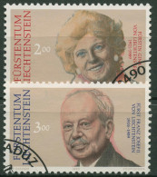 Liechtenstein 1990 Fürstenpaar Fürst Franz Josef Fürstin Gina 988/89 Gestempelt - Gebraucht