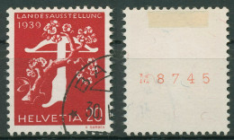 Schweiz 1939 Landesausstellung Deut. Inschrift M. Rollen-Nr. 346 Y R Gestempelt - Usados