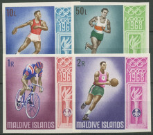 Malediven 1968 Olympia Sommerspiele Mexiko 295/98 B Postfrisch - Malediven (1965-...)