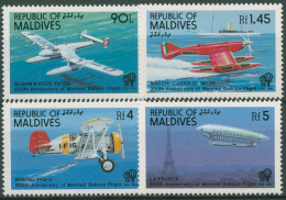 Malediven 1983 Luftfahrt Flugzeuge Luftschiff 1001/04 Postfrisch - Maldive (1965-...)
