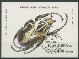 Madagaskar 1994 Insekten Goliathkäfer Block 254 Gestempelt (C29963) - Madagaskar (1960-...)