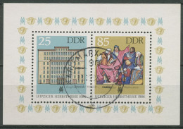 DDR 1986 Leipziger Messe Messehaus Block 85 Gestempelt (C96894) - Andere & Zonder Classificatie