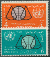 Jemen (Nordjemen) 1963 Erklärung Der Menschenrechte UNO 321/22 Postfrisch - Yemen