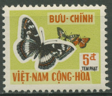 Vietnam - Süd 1968 Portomarken Tiere Insekten Schmetterlinge P 19 Postfrisch - Viêt-Nam